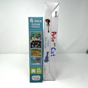 5 Puzzle Lot Pete the Cat 2-sided Floor Puzzle & Chuckle & Roar 4-pk Ocean Space